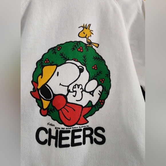 Vintage Artex White Snoopy Holiday Sweatshirt - Picture 4 of 6